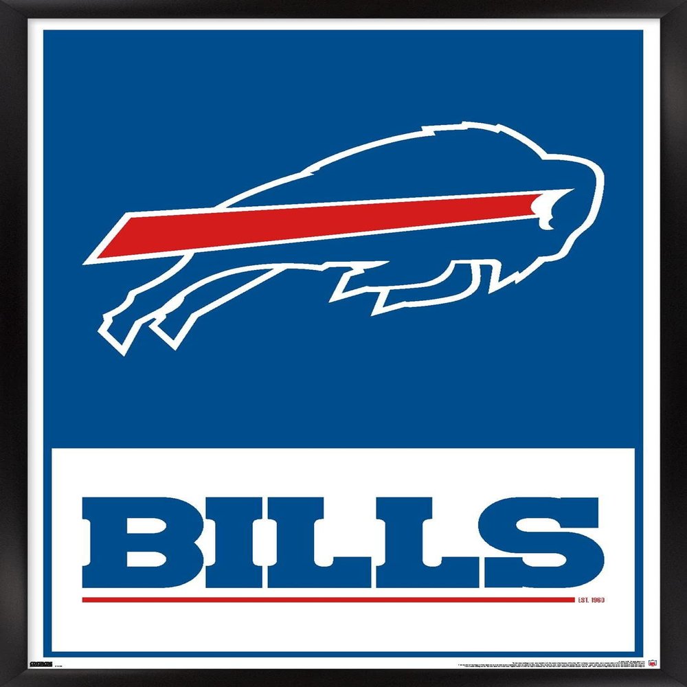 NFL Buffalo Bills - Logo 21 Wall Poster, 22.4L" x 14.7W", Black Framed Version