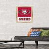 NFL San Francisco 49ers - Logo 21 Wall Poster, 22.4L" x 14.7W", Gold Framed Version view 2