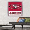 NFL San Francisco 49ers - Logo 21 Wall Poster, 34L" x 22.4W", Silver Framed Version view 2