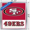 NFL San Francisco 49ers - Logo 21 Wall Poster, 34L" x 22.4W", Silver Framed Version view 3