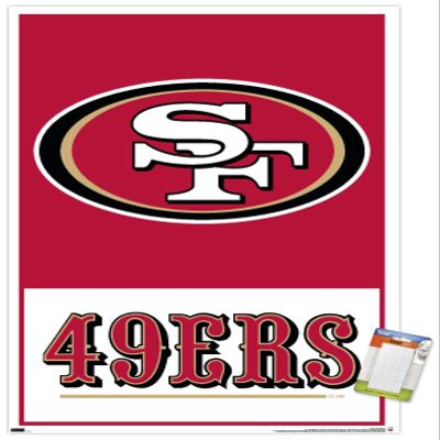 NFL San Francisco 49ers - Logo 21 Wall Poster, 34L" x 22.4W", Premium Poster & Mount Bundle