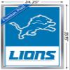 NFL Detroit Lions - Logo 21 Wall Poster, 34L" x 22.4W", Silver Framed Version view 3
