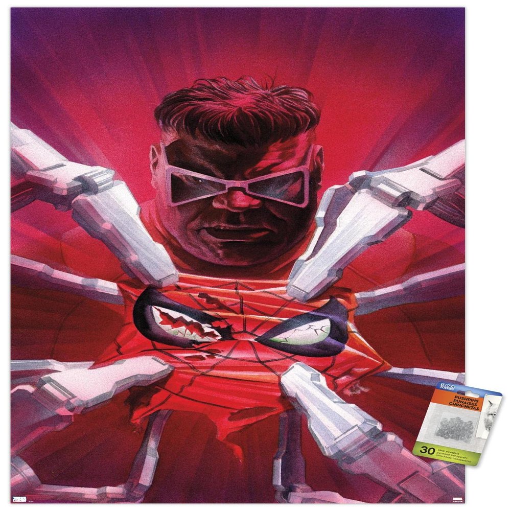 Trends International Marvel Comics Doctor Octopus - The Amazing Spider-Man #20 Wall Poster, 22.37" x 34.00", Premium Poster & Push Pin Bundle