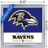 NFL Baltimore Ravens - Logo 21 Wall Poster, 22.4L" x 14.7W", Silver Framed Version view 3