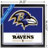 NFL Baltimore Ravens - Logo 21 Wall Poster, 22.4L" x 14.7W", Black Framed Version view 3