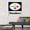 NFL Pittsburgh Steelers - Logo 21 Wall Poster, 34L" x 22.4W", White Framed Version view 2