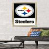 NFL Pittsburgh Steelers - Logo 21 Wall Poster, 34L" x 22.4W", Gold Framed Version view 2
