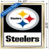 NFL Pittsburgh Steelers - Logo 21 Wall Poster, 34L" x 22.4W", Gold Framed Version view 3