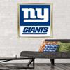 Trends International NFL New York Giants - Logo 21 Wall Poster, 34L x 22.4W, Gold Framed Version view 2