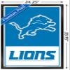 NFL Detroit Lions - Logo 21 Wall Poster, 34L" x 22.4W", Black Framed Version view 3