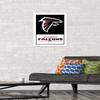 Trends International NFL Atlanta Falcons - Logo 21 Wall Poster, 22.4L x 14.7W, White Framed Version view 2