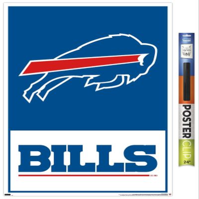 NFL Buffalo Bills - Logo 21 Wall Poster, 34L" x 22.4W", Premium Poster & Clip Bundle