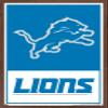 NFL Detroit Lions - Logo 21 Wall Poster, 34L" x 22.4W", Mahogany Framed Version view 1