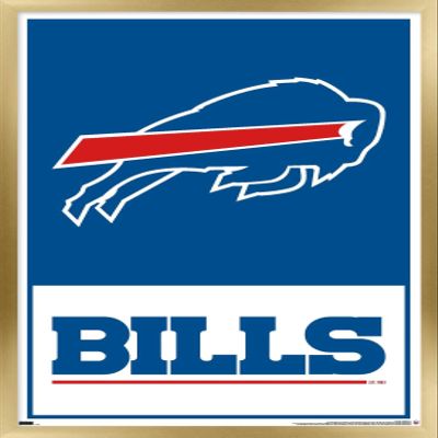 NFL Buffalo Bills - Logo 21 Wall Poster, 22.4L" x 14.7W", Gold Framed Version