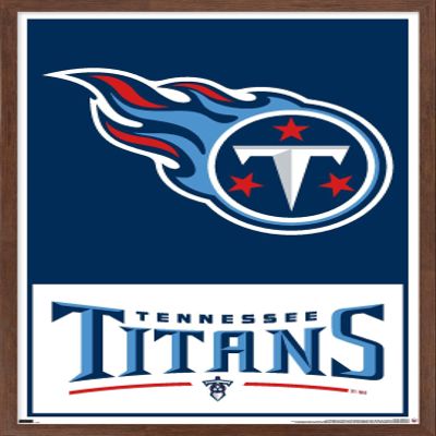 NFL Tennessee Titans - Logo 21 Wall Poster, 34L" x 22.4W", Mahogany Framed Version