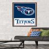 NFL Tennessee Titans - Logo 21 Wall Poster, 34L" x 22.4W", Mahogany Framed Version view 2