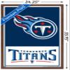 NFL Tennessee Titans - Logo 21 Wall Poster, 34L" x 22.4W", Mahogany Framed Version view 3