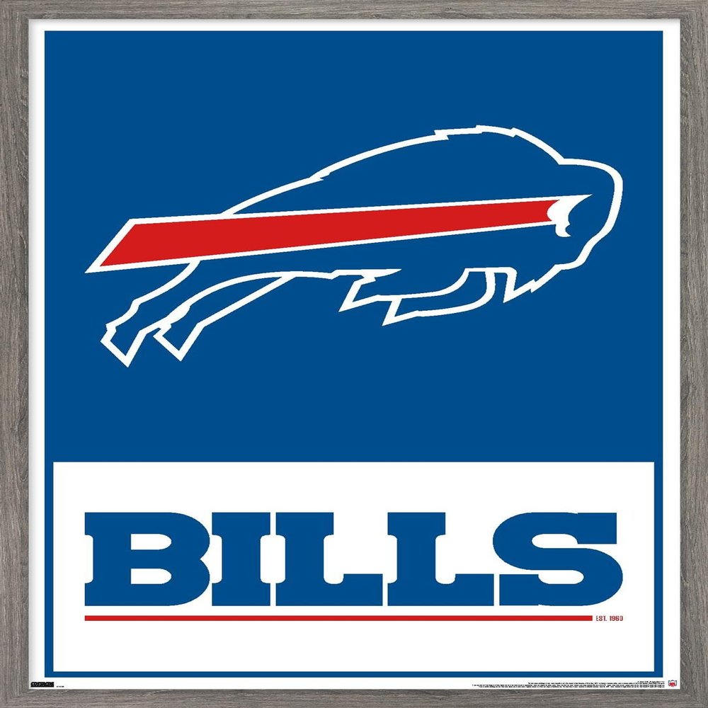 NFL Buffalo Bills - Logo 21 Wall Poster, 34L" x 22.4W", Barnwood Framed Version