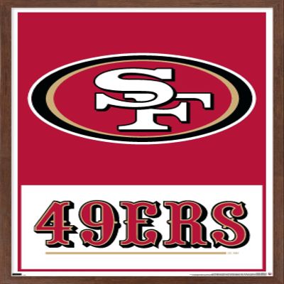 NFL San Francisco 49ers - Logo 21 Wall Poster, 22.4L" x 14.7W", Mahogany Framed Version