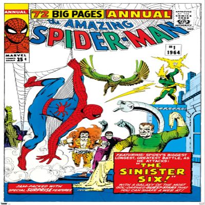 Trends International Marvel Comics The Sinister Six - Amazing Spider-Man Annual #1 Wall Poster, 34L x 22.4W, Premium Unframed Version