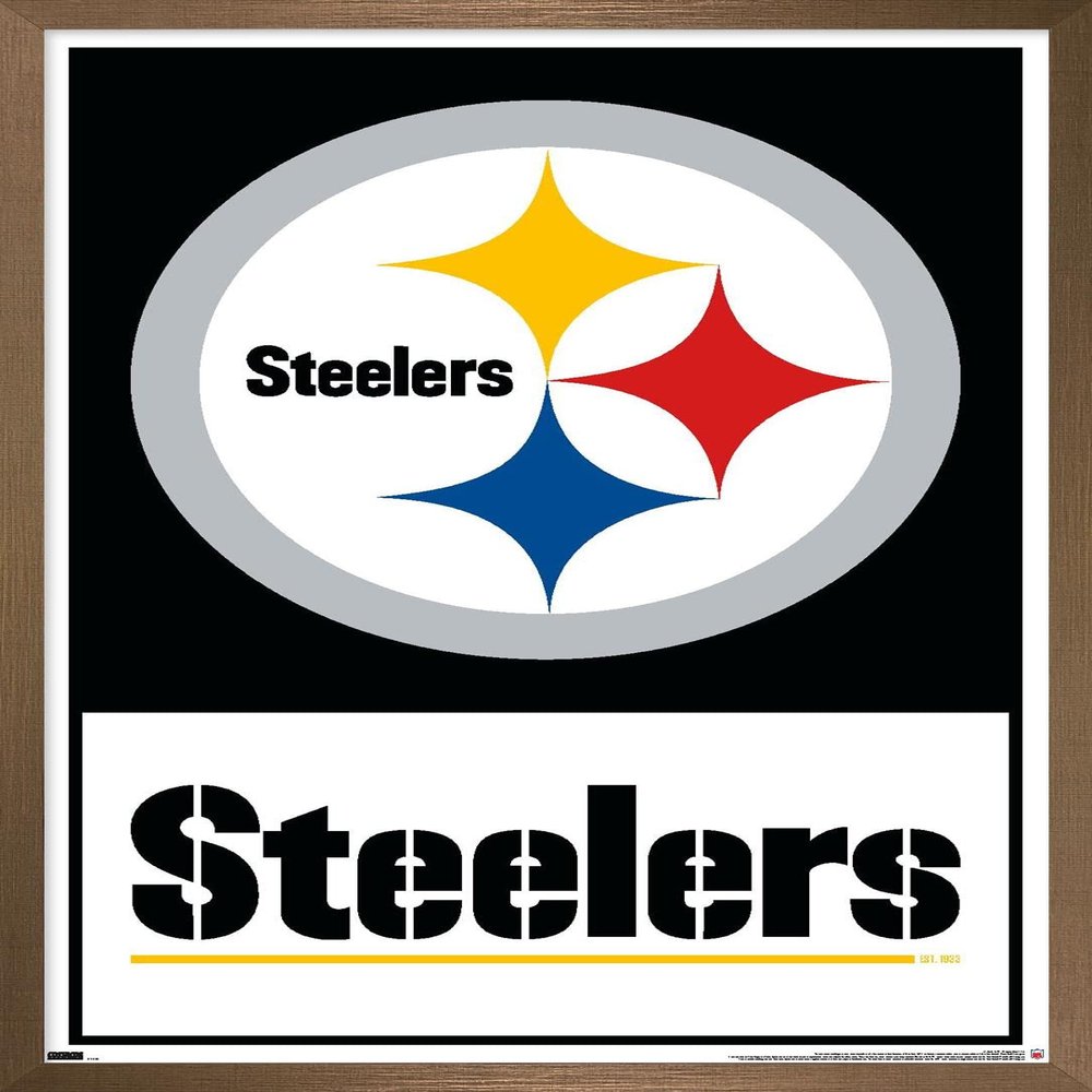 NFL Pittsburgh Steelers - Logo 21 Wall Poster, 34L" x 22.4W", Bronze Framed Version