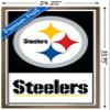 NFL Pittsburgh Steelers - Logo 21 Wall Poster, 34L" x 22.4W", Bronze Framed Version view 3