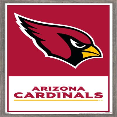 Trends International NFL Arizona Cardinals - Logo 21 Wall Poster, 22.4L x 14.7W, Barnwood Framed Version