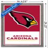 Trends International NFL Arizona Cardinals - Logo 21 Wall Poster, 22.4L x 14.7W, Barnwood Framed Version view 3
