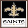 Trends International NFL New Orleans Saints - Logo 21 Wall Poster, 34L x 22.4W, Mahogany Framed Version view 1