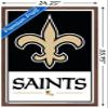 Trends International NFL New Orleans Saints - Logo 21 Wall Poster, 34L x 22.4W, Mahogany Framed Version view 3
