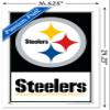 NFL Pittsburgh Steelers - Logo 21 Wall Poster, 22.4L" x 14.7W", White Framed Version view 3