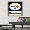 NFL Pittsburgh Steelers - Logo 21 Wall Poster, 34L" x 22.4W", Barnwood Framed Version view 2