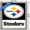 NFL Pittsburgh Steelers - Logo 21 Wall Poster, 34L" x 22.4W", Barnwood Framed Version view 3
