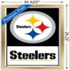 NFL Pittsburgh Steelers - Logo 21 Wall Poster, 22.4L" x 14.7W", Gold Framed Version view 3