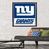 Trends International NFL New York Giants - Logo 21 Wall Poster, 34L x 22.4W, Black Framed Version view 2