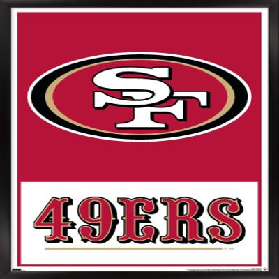 NFL San Francisco 49ers - Logo 21 Wall Poster, 34L" x 22.4W", Black Framed Version