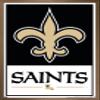 Trends International NFL New Orleans Saints - Logo 21 Wall Poster, 34L x 22.4W, Bronze Framed Version view 1