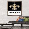 Trends International NFL New Orleans Saints - Logo 21 Wall Poster, 34L x 22.4W, Bronze Framed Version view 2