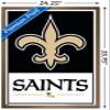 Trends International NFL New Orleans Saints - Logo 21 Wall Poster, 34L x 22.4W, Bronze Framed Version view 3