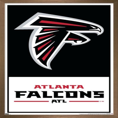 Trends International NFL Atlanta Falcons - Logo 21 Wall Poster, 34L x 22.4W, Bronze Framed Version