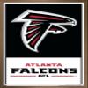 Trends International NFL Atlanta Falcons - Logo 21 Wall Poster, 34L x 22.4W, Bronze Framed Version view 1