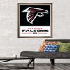 Trends International NFL Atlanta Falcons - Logo 21 Wall Poster, 34L x 22.4W, Bronze Framed Version view 2