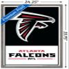 Trends International NFL Atlanta Falcons - Logo 21 Wall Poster, 34L x 22.4W, Barnwood Framed Version view 3