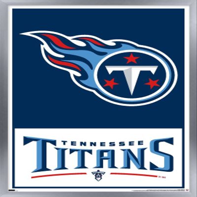 NFL Tennessee Titans - Logo 21 Wall Poster, 34L" x 22.4W", Silver Framed Version