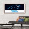 Trends International NFL Carolina Panthers - Logo 21 Wall Poster, 34L x 22.4W, Mahogany Framed Version view 2