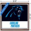 Trends International NFL Carolina Panthers - Logo 21 Wall Poster, 34L x 22.4W, Mahogany Framed Version view 3