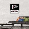 Trends International NFL Atlanta Falcons - Logo 21 Wall Poster, 22.4L x 14.7W, Barnwood Framed Version view 2
