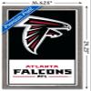 Trends International NFL Atlanta Falcons - Logo 21 Wall Poster, 22.4L x 14.7W, Barnwood Framed Version view 3