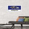 NFL Baltimore Ravens - Logo 21 Wall Poster, 22.4L" x 14.7W", White Framed Version view 2
