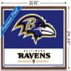 NFL Baltimore Ravens - Logo 21 Wall Poster, 34L" x 22.4W", Mahogany Framed Version view 3